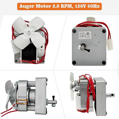 YAOAWE 2.0 RPM Auger Motor Replacement Parts for Pit Boss, Traeger Wood Pellet Grills and Camp Chef Smoker, 120V 60Hz (Except PTG)