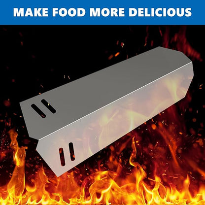 SafBbcue Heat Plates Replacement for Cuisinart GAS0256AS/ASO, GAS2256AS Grill, Flame Tamer for Cuisinart Gas Grill, Stainless Steel Heat Shield, 2 Pack(0256-601-0256-2)