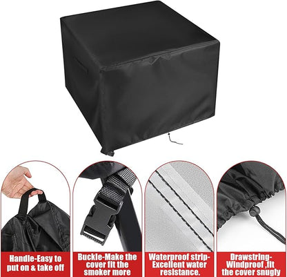 Outdoor Single Burner Stove Cover, Portable Waterproof Outdoor Cover for Camping Stove Countertop Burners Propane Gas Grill Cooker - 17”L x 17”W x 20”H
