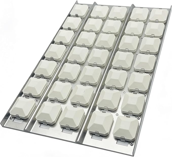 19 1/4" Stainless Heat Plates with Briquettes Tray Grate Tray Clips Replacement for Lynx L30R, L30PSR, L42FR, L54, 30", 42" and 54" Gas Grill