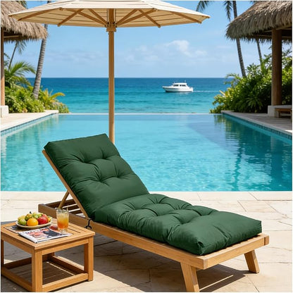 Outdoor Lounge Chair Cushions, 74.4 x 22 x 4.7 Inches Waterproof Fade Resistant Patio Cushion for Chaise Lounger
