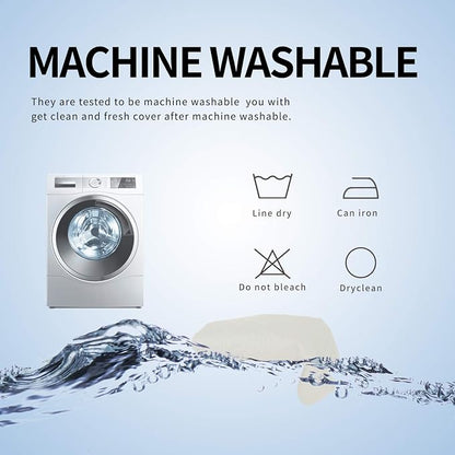 Easy-Going Reversible L-Shape Sectional Couch Cover, Large, Ivory/Ivory | Soft Sofa Slipcover For Dogs, Fits Left/Right Chaise Lounge Protector, Water Resistant Mat For Living Room