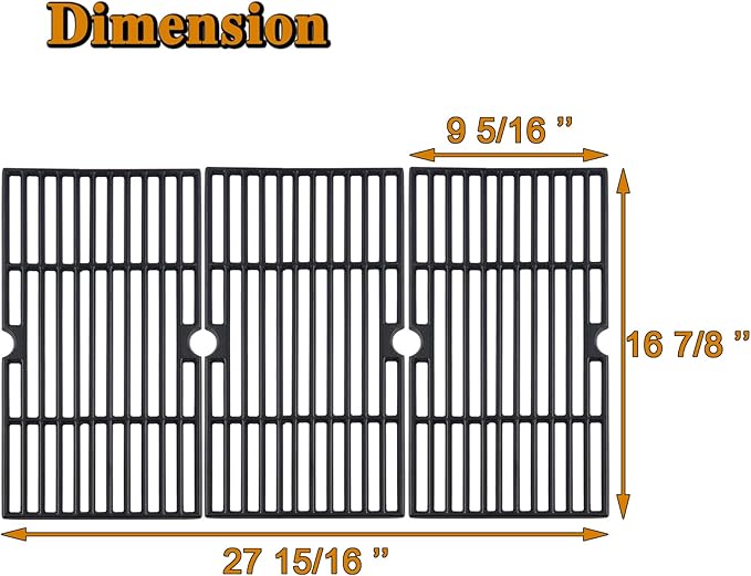 463436215 Grill Grates Grill Replacement Parts for Charbroil 4 Burner 463441514 463240015 463433016 Classic 463436213 463439915 463439914 463436214 Thermos 461471717 G432-001N-W1 Cooking Grates