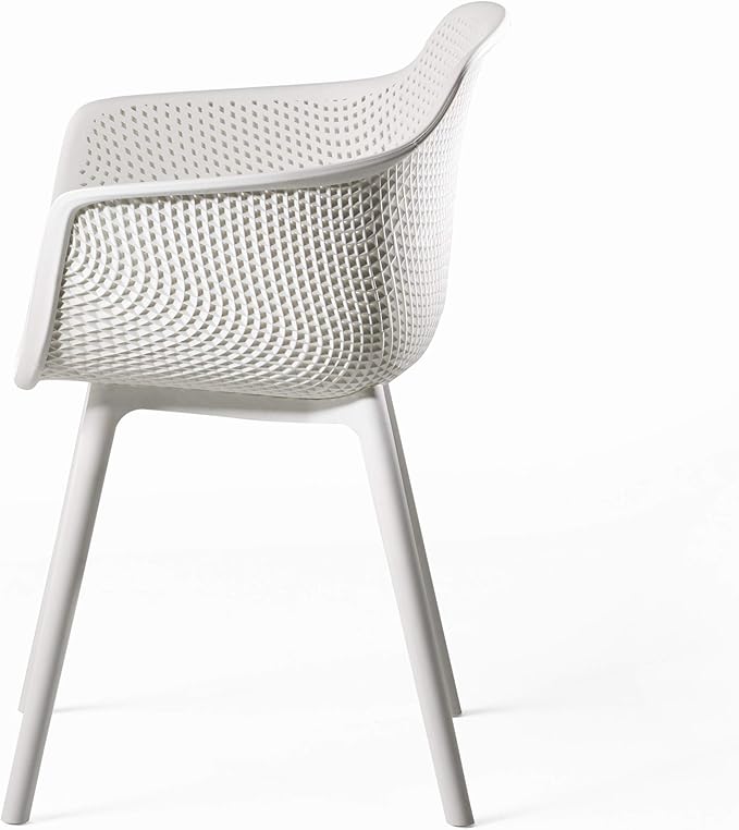 Christopher Knight Home Zachary Outdoor Modern Dining Chair (Set of 4), White