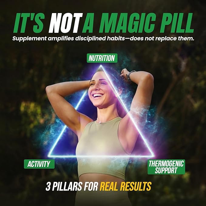 Thermogenic Fat Burner for Women and Men - Brazilian Lean Diet Pills | Appetite Suppressant & Metabolism Booster w/Green Tea, Garcinia, ACV | Belly Fat, Energy & Bloating Support, Non-GMO, Made in USA