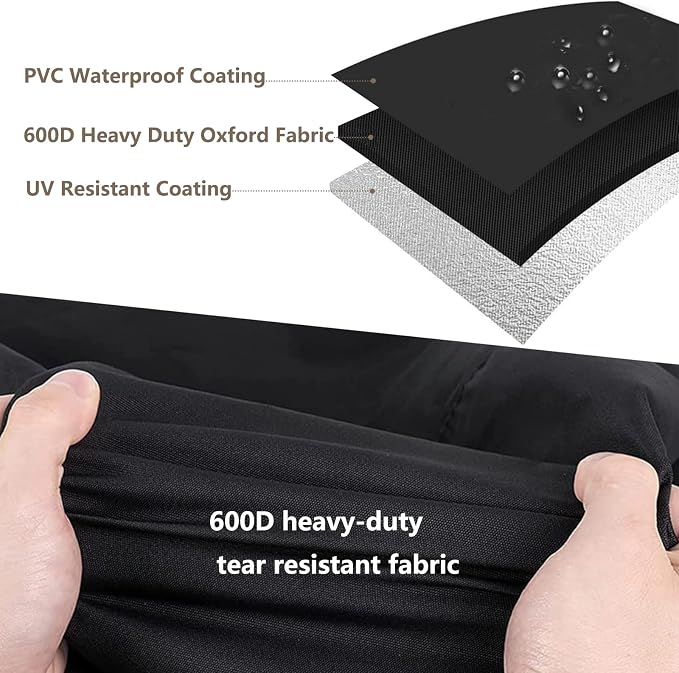 Griddle Cover for Blackstone E-Series 2-Burner 22" Electric Tabletop Griddle with Prep Cart,600D Waterproof Fade-Resistant Protective Cover for Blackstone 22 Inch Tabletop Electric Griddles,Black