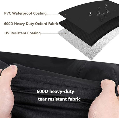 Griddle Cover for Blackstone E-Series 2-Burner 22" Electric Tabletop Griddle with Prep Cart,600D Waterproof Fade-Resistant Protective Cover for Blackstone 22 Inch Tabletop Electric Griddles,Black