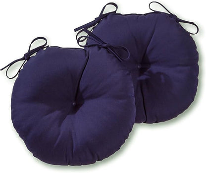 Greendale Home Fashions Midnight Outdoor 15-inch Bistro Seat Cushion, Set of 2