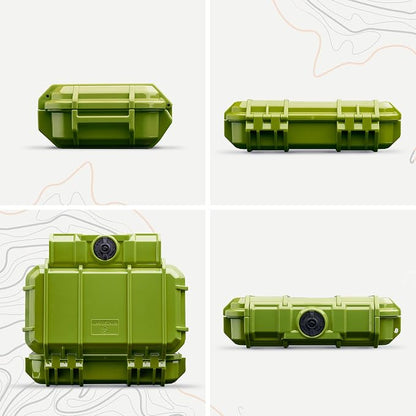 Evergreen 56 Dry Box - EDC Tough Protective Case USA Made for Organization of Cameras, Phones, Camping, Fishing, Hiking, Water Sports (Green)