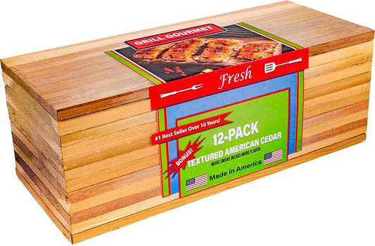 Cedar Grilling Planks - 12 Pack - Made In USA