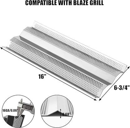 Flame Tamer Grill Replacement Parts for Blaze Grill BLZ-4 BLZ-4-Cart BLZ-4-LP BLZ-4-NG 32-Inch 25-Inch 40-Inch 3-5 Burner Grills Stainless Steel Heat Tent Shields for Even Heat & Smoky Flavor