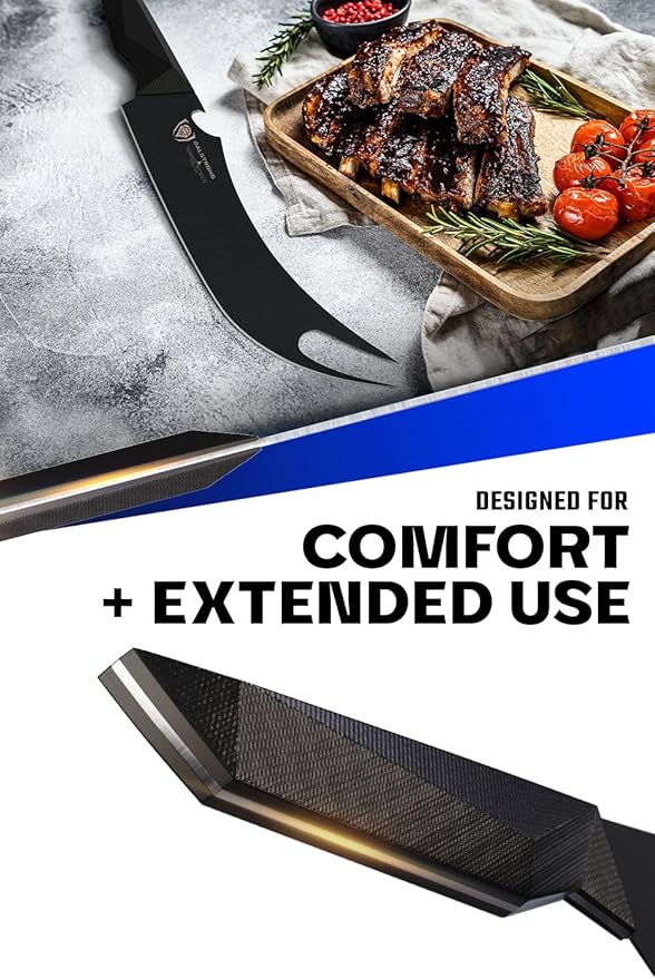Dalstrong BBQ Pitmaster 9-inch Meat Knife - Shadow Black Series - Black Titanium Nitride Coated - High Carbon - Vacuum Treated Steel - Razor Sharp Kitchen Knife - Sheath - NSF Certified