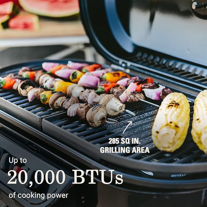 Coleman RoadTrip Swaptop Gas Barbecue Grill with Temperature Control in Green Cast Iron and Aluminum
