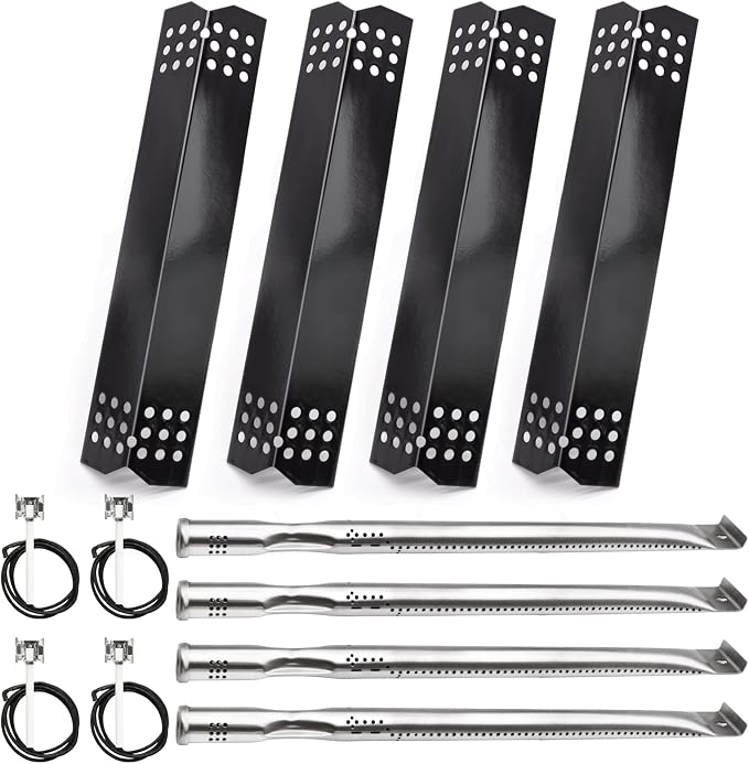 Replacement Parts for Nexgrill 720-0925P 720-0925 720-0882A 720-0896 720-0896B 720-0896E, 4 Pack Burner Tubes, Ignitors, Flame Tamers Replacement for Nexgrill 720-0925P 4 Burner Gas Grill