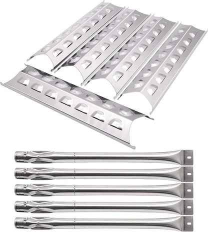 Grill Replacement Parts for Master Forge 3218LTN L3218 2518-3 3218LT 3218LTM, Kenmore 148.16156211 148.16156210 148.20126510 Gas Grill Models, BBQ Grill Burner Tube, Heat Shield Tent Plate