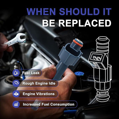 HiSport 4 PCS Fuel Injectors 23209-39195 Compatible with Toyota 1.8L Prius V Plug-In Prime 2010-2015 Replacement for Lexus CT200h 2011-2015,12 Holes
