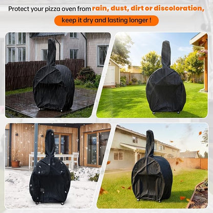 Waterproof Outdoor Pizza Oven Cover, Suitable for 32.5" Pizza Oven, UV & Dust Resistant Cover