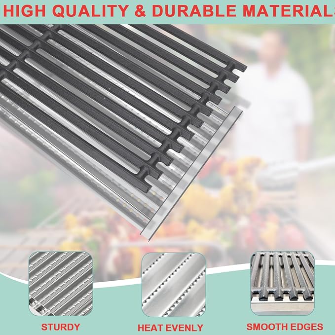 463642316 Emitter Plates & Cooking Grates for Charbroil TRU-Infrared 466642416 463632320 463644220 463675016 463675016P1,Infrared Grill Replacement for Charbroil G369-0030-W1 G362-2100-W1,17 Inch