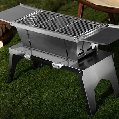 TOWINE Portable Charcoal Grills Multifunctional Barbecue Outdoor Barbecue Folding Portable Stainless Steel Carbon Grill Barbecue Grill Barbecue Grill for Outdoor Backyard Picnic Home