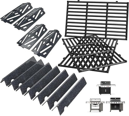 Genesis 2 GS4 Grill Parts for Weber Genesis II/II LX 400 SER 4-Burner Grill Accessories Genesis 400 (2022 Y) Replacement Parts for Weber Flavorizer Bars 66033, Grates 66097 &Heat Deflector 66041 66686