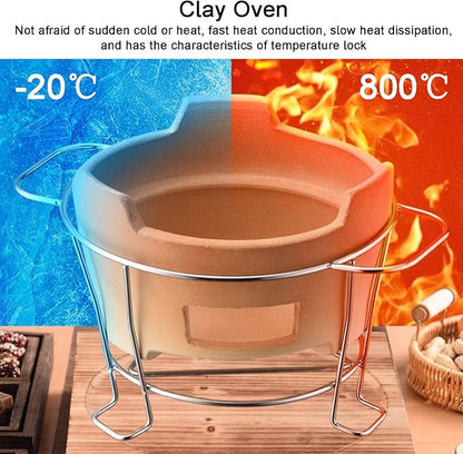 Portable Charcoal Grill Small Clay Stove with Detachable Design Ideal for Outdoor Cooking and Grilling Perfect for Camping and Picnics
