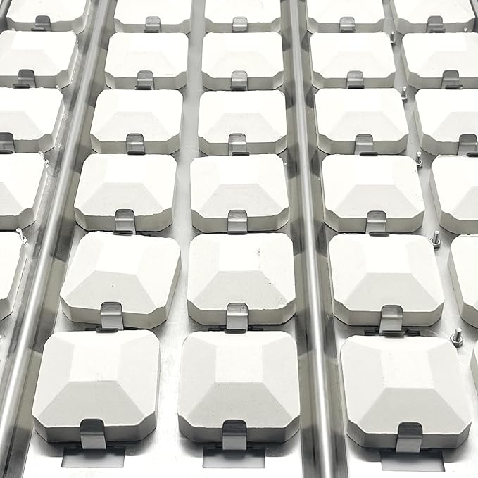 19 1/4" Stainless Heat Plates with Briquettes Tray Grate Tray Clips Replacement for Lynx L30R, L30PSR, L42FR, L54, 30", 42" and 54" Gas Grill