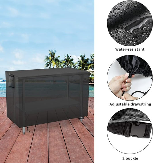 Outdoor Prep Table Cover 72 Inch, Waterproof Fadeproof UV Resistant Patio Stainless Steel Metal BBQ Table Cover All Season Protection for Outdoor Table - 72 x 30 x 34 Inch
