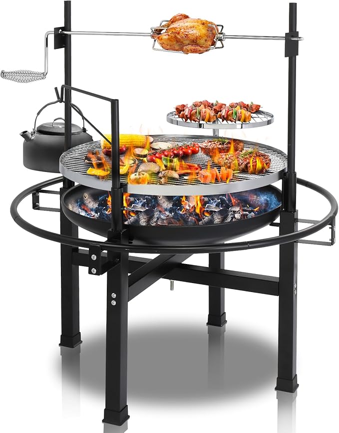 Outdoor BBQ Grill for Family Gatherings Backyard Party Camping,Barbecue Charcoal Grill Portable BBQ Tool for Outdoor Cooking Camping,Camping Barbecue Grill,Portable Camping Grill with Legs for Picnics