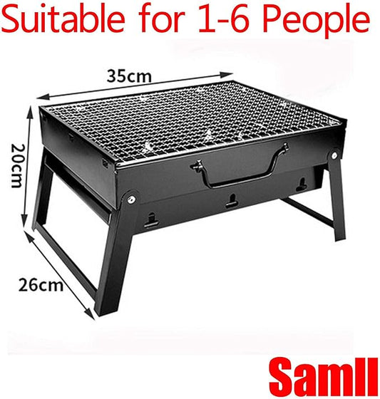 Portable Charcoal Grill for Camping BBQ, Outdoor Barbecue Grill Foldable Stove for 1-6 Persons Picnic Travel Beach Party, Lightweight Camping BBQ Grills with Handle,A-1