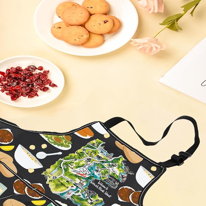 Rhode Island Kitchen Apron Ocean State Vacation Lover Travel Reusable Apron Graduation Gift for Her
