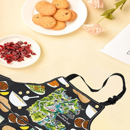 Rhode Island Kitchen Apron Ocean State Vacation Lover Travel Reusable Apron Graduation Gift for Her