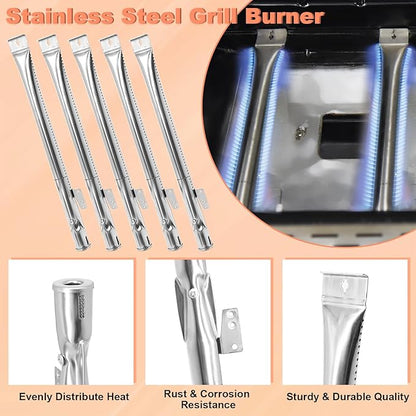 Grill Replacement Parts for Nexgrill 720-0830H 720-0888 720-0888N 720-0783E 720-0864M Stainless Steel 5 Pack Heat Shield Plate, Grill Burner Igniter Kit For Home Depot Nexgrill Replacement Kit