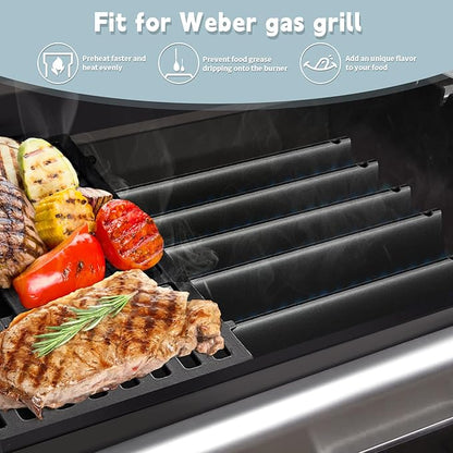 21.5 inch Flavorizer Bar Replacement for Weber Genesis Silver A Grills, Weber Spirit 200 Series Spirit E210 S210 Spirit 500 Grills (Side-Mounted Control), 5 Pack