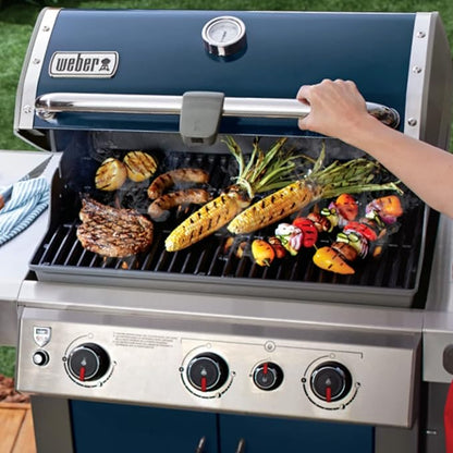 Hongso 17.5" Grill Grates, 15.3" Flavorizer Bars, 18" Burner Tubes, Replacement Parts for Weber Spirit 200 Series E/S 210 215 220, Spirit II 210 & GS4 II E-210, E-220 Grill (Front-Mounted Control)