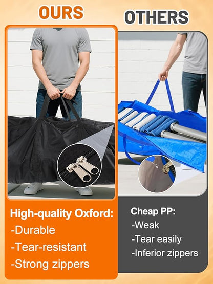 140 Gallon Extra Large Storage Bags | 600D Oxford Heavy-duty Outdoor Storage with 4 Carrying Handles, 56''x24''x24''