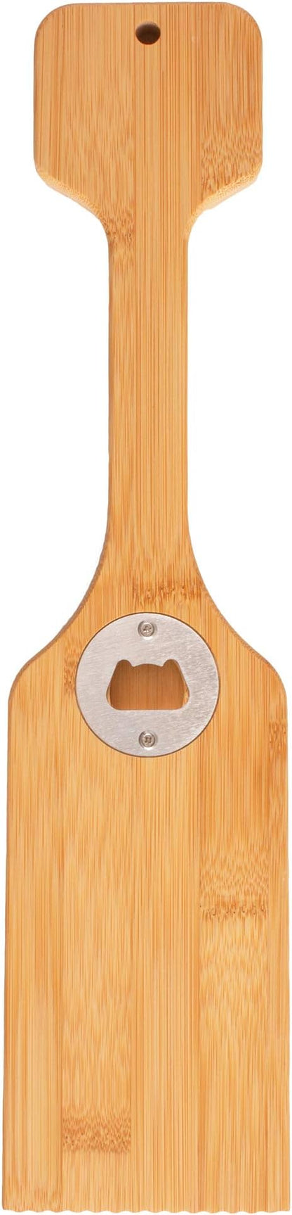 Totally Bamboo Grill Scraper with Bottle Opener – Bristle-Free Bamboo Wooden BBQ Scraper Tool for Outdoor Grill Cleaning – Ready for All Grates, Charcoal and Gas BBQs