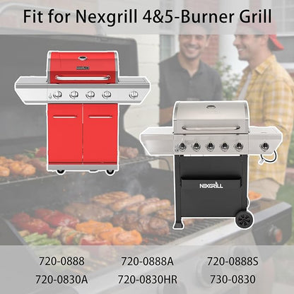 Hisencn 17 Inch Grill Cooking Grate and Griddle Replacement Parts for Nexgrill 4 Burner 720-0830HR 720-0830H 720-0958A 720-0783E, 5 Burner 720-0888N, 720-0888 720-0697 Gas Grill Models