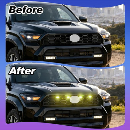 RGB Led Grills Light for 4Runner TRD-Sport TRD Offroad 2025 2026 | 4 in 1,6th gen Toyota 4runner oem 2027 grill light assembly