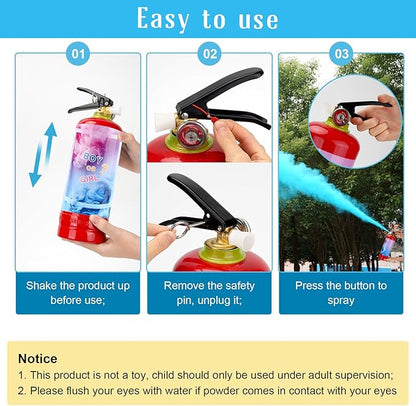 QIYVLOS Giant Gender Reveal Fire Extinguisher 2 Packs, Gender Reveal Ideas, Baby Boy Reveal Party Ideas for Gender Reveal Decorations with 2.3ib Powder (Blue)