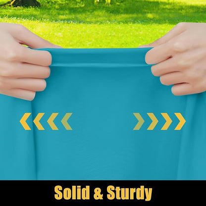 Smiry Rectangle Picnic Table Cloth, Waterproof Elastic Fitted Tablecloths for 5 Foot Tables, Washable Polyester Table Cover for Camping, Indoor and Outdoor (Teal, 36"x60")