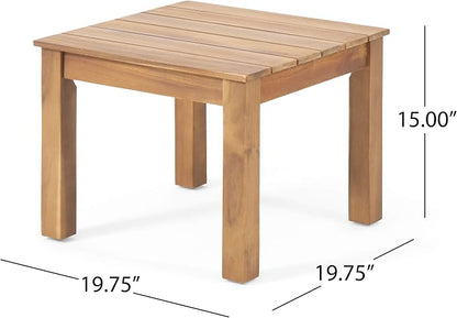 Christopher Knight Home Obreanna Outdoor End Table, Brown Patina Finish