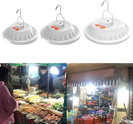 Waterproofs LED Tent Light Outdoor Solar Camping Portable Lamp Emergencies Lights for Barbecue Hiking Night Market LED USB Rechargeable Lamp