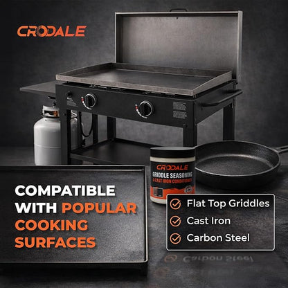 Blackstone Griddle Cleaning Kit - Premium 2-in-1 Blackstone Griddle Seasoning and Conditioner - Blackstone Restoration Kit - Cast Iron and Carbon Steel Cookware - 15.3oz
