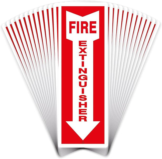 Olanzu 12 Pack Fire Extinguisher Signs – 4 x 12 Inch – 40 mil Thick Premium Plastic, Laminated for Ultimate UV, Weather, Scratch, Water & Fade Resistance, Indoor & Outdoor