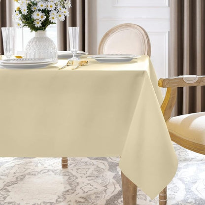 Softalker Square Tablecloth, Waterproof Table Cloths Wrinkle Free Fabric Washable Polyester Table Cover for Dining Tables Party Outdoor Camping Parties Buffet - 54 x 54 inch,Khaki