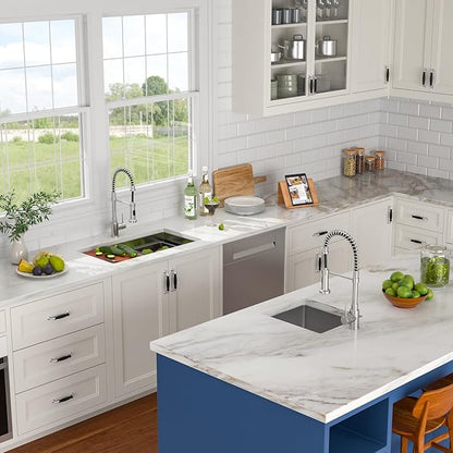28x17 Inch Undermount Kitchen Sink, Single Bowl Stainless Steel Workstation – Durable, Deep Basin for Remodel & Apartment Kitchens