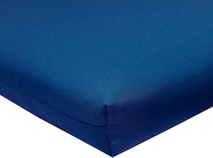 QILLOWAY Outdoor Indoor Chair Pads,Seat Cushions, Square Foam Dining Chair Patio Cushion Set of 4, All Weather, 17" Lx17 Wx3 D (Royal Blue)