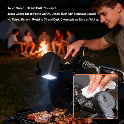Yosoo Health Gear BBQ Grilling Light LED Barbecue Spotlight 360 Rotatable Bendable Head 10 F5 LED Beads 100LM Bright Light with Heat Resistance ABS PPS for Outdoor Camping Fishing Picnics