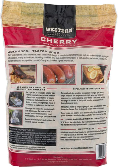 Ultimate Western BBQ Smoking Wood Chips Variety Pack Bundle (3)- Apple, Pecan, and Cherry Flavors