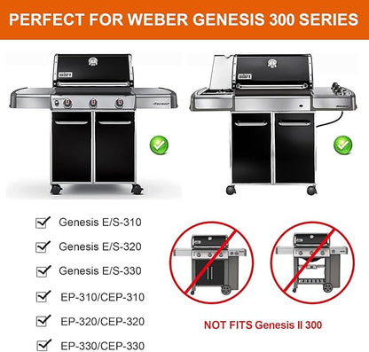 7566 Cast Iron Grill Griddle for Weber Genesis 300 Series Gas Grills, Griddle Accessories for Weber Genesis E-310 S-310 E-320 S-320 E-330 S-330 EP-310 EP-320 EP-330 CEP-310 Burner Gas Grills,1Pack
